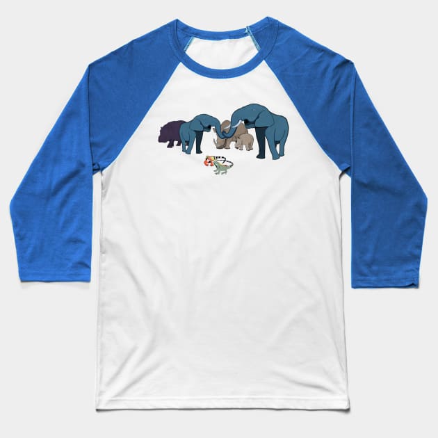 Big Animals Baseball T-Shirt by momomoma